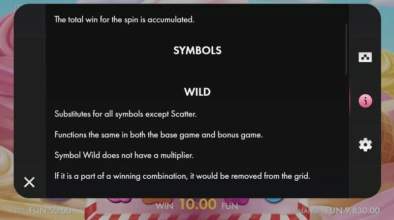 Sugar Wins - simbol manis slot